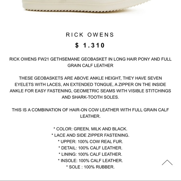 Rick Owens FW21 Geobasket in Long Pony Hair - Picture 3 of 13